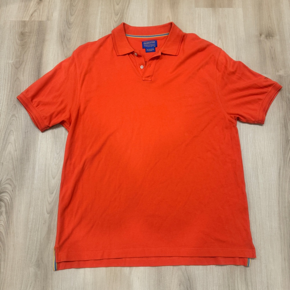 Men’s XL short sleeve orange Polo shirt from Pendleton